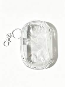1pc Portable Mini Transparent Zipper Storage Bag, Multi-Functional Travel Accessory Bag, Travel/Holiday Essential, Bathroom Accessory, Bathroom Storage, Room Decor, Desk Accessory, College Essential, Suitable For Back To School, Halloween, Christmas, Also Can Be Used As Christmas Gift, Christmas Stocking Stuffer, Gift For Women - Multicolor - View 11