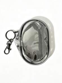 1pc Portable Mini Transparent Zipper Storage Bag, Multi-Functional Travel Accessory Bag, Travel/Holiday Essential, Bathroom Accessory, Bathroom Storage, Room Decor, Desk Accessory, College Essential, Suitable For Back To School, Halloween, Christmas, Also Can Be Used As Christmas Gift, Christmas Stocking Stuffer, Gift For Women - Multicolor - View 10