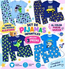 Young Boys Pajamas - Multicolor - View 1