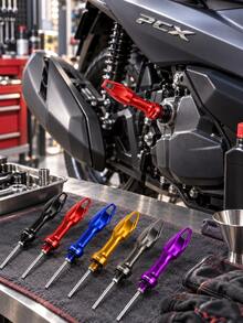 Motorcycle Oil Dipstick, CNC Aluminum Alloy Engine Oil Level Gauge, Universal Oil Level Dipstick Plug, Precision Oil Measurement Tool, Anodized Modification Accessory, Clear Scale Markings, Anti-Slip Handle, Suitable For Scooter, Motorcycle, ATV Engine Maintenance Accessories - A - View 4
