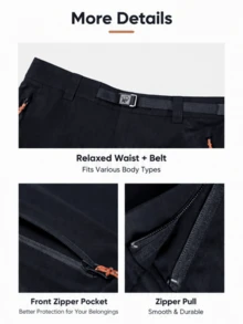 Unisex Single/Double Board Ski Pants, Windproof Warm 3-Layer Waterproof Wear-Resistant Ski Pants - Phantom Black - View 4