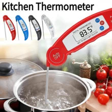 1pc Foldable Food & Water Thermometer (Battery Not Included), Suitable For Measuring Water And Oil Temperature, Backyard Party BBQ Temperature Control, Gardening Supplies, Kitchen Supplies - Foldable Thermometer - View 2