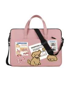 Cute Dog Print Laptop Bag,Lightweight Portable Zippered Crossbod,With Detachable Shoulder Strap,Large Capacity Office School Travel Computer Organizer - Multicolor - View 14