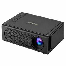 Máy chiếu mini di động độ phân giải gốc 1080P - Hiệu chỉnh keystone tự động lấy nét nhanh màn hình lớn 120 inch tương thích với iPhone/điện thoại Android/laptop/TV stick/USB phù hợp cho rạp phim tại gia phòng ngủ văn phòng cắm trại ngoài trời đêm xem phim - màu đen - Xem 2
