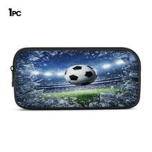 Shocking Football 2D Print 3 Pieces Backpack Set, Large Capacity Backpack With Crossbody Bag And Pencil Case, Side Elastic Mesh Pocket For Water Bottle, Wide Breathable Adjustable Shoulder Straps, Cool Visual Sports Style For Daily Commute, Travel And Leisure Storage - Printed Bag - View 13