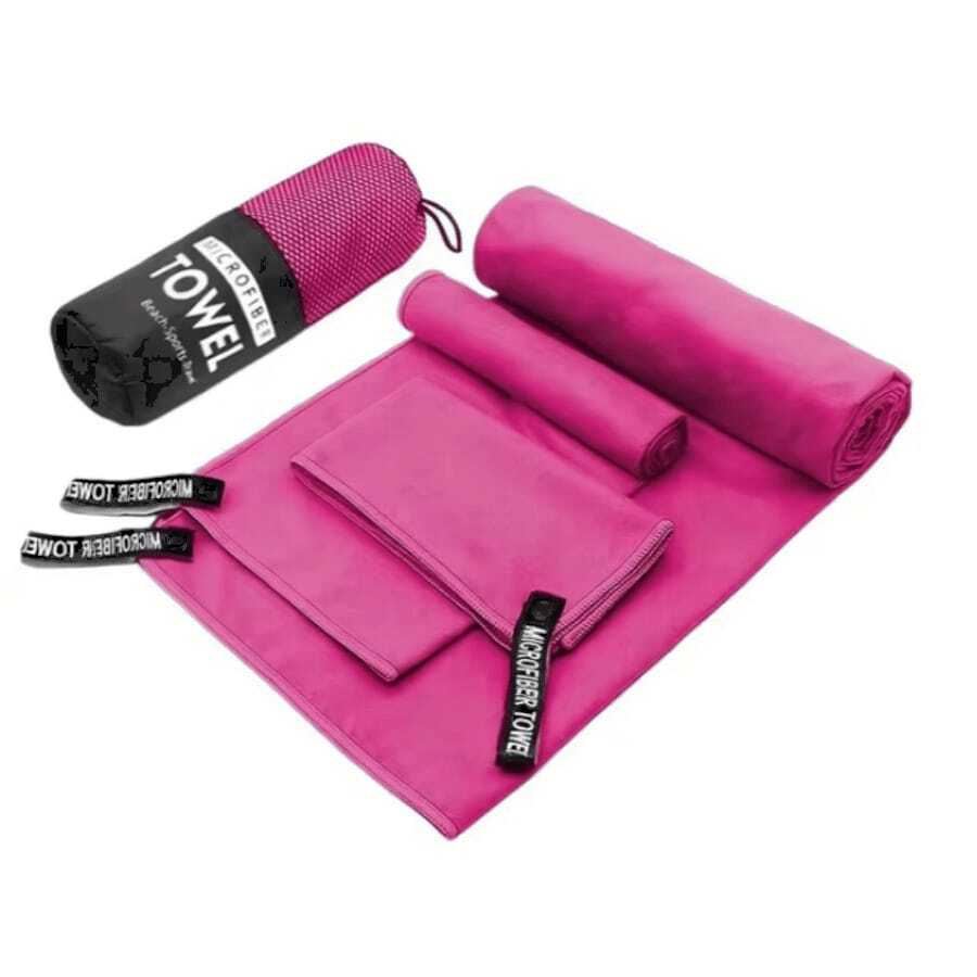 Camping & Travel Towels - Rose Red - View 1
