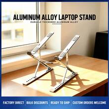 Portable Aluminum Alloy Foldable Laptop Stand, Suitable For MacBook, Personal Computer And Tablet - View 1