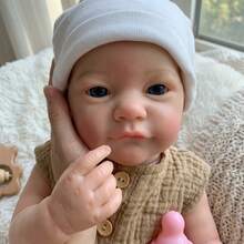 18 Inch Tobiah Solid Silicone Reborn Baby Girl Toy Handmade Soft Touch Newborn Baby Doll For Birthday Gifts (Anatomically Accurate) - Silicone Doll - View 3
