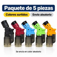 Encendedor Soplete Mini de Butano, Llama Azul Potente, Recargable y Ajustable, Ideal para BBQ, Cocina y Velas - Ver 12