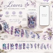 2m/Roll Wind Fallen Leaves Series PET Tape, Plant Leaf Pattern Waterproof Decorative Sticker, INS Style Tree Leaf Theme DIY Decoration Tape - Multicolor - View 9