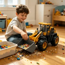 Toy Set, Toy Car, Construction Vehicle, Engineering Vehicle, Engineering Vehicle Model, Excavator, Boys Game, Children's Toy Car, Birthday Gift, Inertia Powered Driving, Children's Toy Vehicles, Christmas, Halloween, Holiday Gift, Boys Gift, Realistic Model, Children's Gift, Birthday Gift, Back To School Gift - Multicolor - View 6