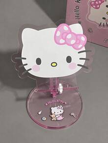 Sanrio Hello Kitty Acrylic Phone Stand, Adjustable Phone Holder, Highly Attractive Cartoon Kitty Cat Desktop Phone Stand, Suitable For Desk Decor, Office Decor And Gifts - Multicolor - View 7