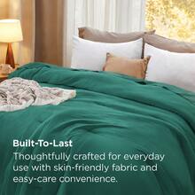 Ultra-Soft Solid Color Duvet Insert, Fluffy And Comfortable, Thick And Warm, Breathable And Machine Washable, Suitable For All Seasons, Perfect For Bedrooms And Guest Rooms, An Excellent Choice For Personal Use Or As A Gift - Emerald Green - View 6