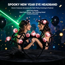 1/2pcs New Halloween Eyeball Headband, Funny Cosplay Atmosphere Prop Headwear, Halloween Decoration - Multicolor - View 2