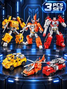 1 Set 7-In-1 Alloy Land-Sea-Air Transforming Mecha - Tank/Plane/Aircraft Carrier Dual-Mode Combination Robot, Boys Collection Educational Assembly Toy, Exquisite Gift Box Packaging, Holiday Gift - Multiple Options Available - View 21