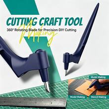 360 Degree Rotatable Art Carving Pen Tool, Stainless Steel Portable Paper Cutter Knife, Precision DIY Craft Cutting Tool For Paper, Vinyl, Sticker - Engraving Pen - View 6