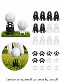 6 st höjjusterbara golfbolls-tee, återanvändbart golfbollsställ i plast, höjjusterbart tee för träningsområde, stabil tillbehör för golfträning inomhus och utomhus - Multifärgad - Visa 7