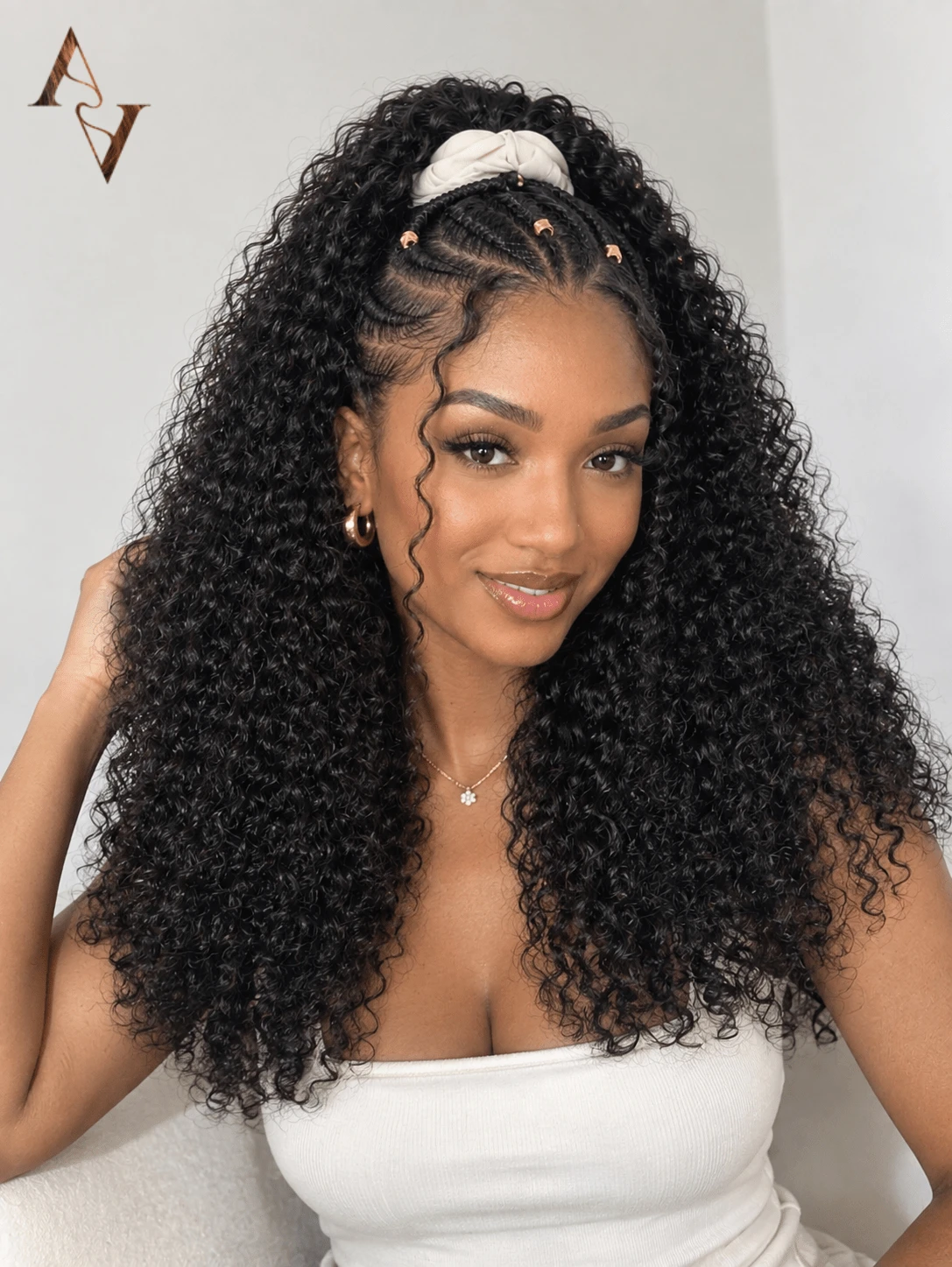 ARABELLA Afro Kinky Curly Ponytail 100% Human Hair Drawstring Ponytail Extension Clip In Hair Curly Glueless Natural Black Onytails For Women Clip In On Ponytail Hair Extensions Beginner Friendly - SNatural - View 1