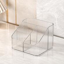 Large Capacity Desktop Organizer Box, Makeup Storage Box, Nail Art Tool Storage Box, Multi-Compartment Desktop Storage Rack, Makeup Brush Holder, Skincare Product Storage Rack, Beauty Accessories Display Storage Box - Clear - View 7