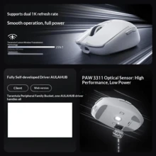 AULA V1, Mouse Gaming Nirkabel, Ultra Ringan 55g, Sensor PAW3311, Bluetooth 2.4G Tri-Mode Berkabel, Tingkat Polling 1000Hz, 12000 DPI, Ergonomis Simetris, Dapat Diisi Ulang Tipe-C, Tombol yang Dapat Diprogram, Mouse Esports untuk PC Laptop - View 6