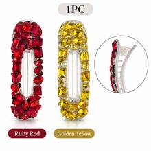 1pc Handmade Rhinestone Hair Clip, Shiny Crystal Hair Clip, Elegant Jewelry Hair Accessory, Suitable For Women, French Style Hair Clip, Suitable For Daily Party Styling, Gift - Multicolor - View 9