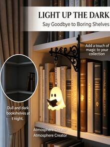 Vintage Bookshelf Lamp, Creative Wall Light, Ghost Book Decor, LED Ambient Light, Suitable For Book Dividers And Reading Nooks, Soft Warm Light, Perfect For Study, Desk, Bookshelf, Ins Style Bookshelf Decoration, Ideal Gift Choice - Bookend Light - View 6