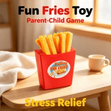 Funny French Fries Pulling Prank Toy, Family Party Gag Gift, Birthday Christmas Easter Party Favor, Holiday Gift, Party Prop - Multicolor - View 1