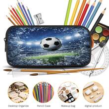 Shocking Football 2D Print 3 Pieces Backpack Set, Large Capacity Backpack With Crossbody Bag And Pencil Case, Side Elastic Mesh Pocket For Water Bottle, Wide Breathable Adjustable Shoulder Straps, Cool Visual Sports Style For Daily Commute, Travel And Leisure Storage - Printed Bag - View 2