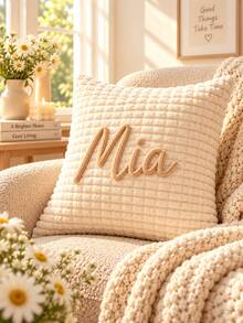 Vỏ gối in tên tùy chỉnh, vỏ gối sofa phòng ngủ in tên theo yêu cầu, quà tặng cặp đôi tùy chỉnh, không bao gồm ruột gối - Nhiều màu - Xem 5