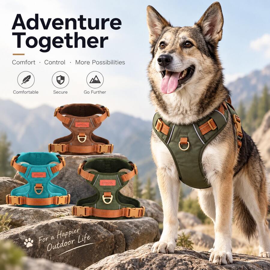 Anti-Pull Pet Harness, Easy To Wear Adjustable Reflective Pet Vest With Handle And Front Buckle, Breathable Oxford Mesh Escape-Proof Protection For Small To Medium Dogs, Comfortable Training And Walking Vest Suitable For 5-60 Lbs Small And Medium Dogs