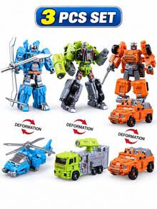 6-In-1 Alloy Mega Robot Toy Set - City Rescue Team Multifunctional Transforming Toys, Educational Christmas & New Year Gift For Boys - Collect 6 Types Of Combinable Items - View 24