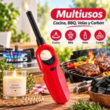 Encendedor Largo para Cocina y Velas, Encendido Fácil con Una Mano, Ideal para Estufa, BBQ, Parrilla y Carbón - Ver 5
