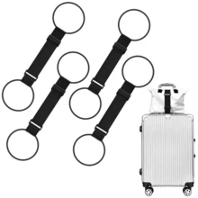 2/4PCS Adjustable Elastic Luggage Strap With Hook Loop For Securing Luggage Suitcase Bag Organizer Hold-Down Straps Travel Accessory - Black - View 6