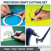 360 Degree Rotatable Art Carving Pen Tool, Stainless Steel Portable Paper Cutter Knife, Precision DIY Craft Cutting Tool For Paper, Vinyl, Sticker - Engraving Pen - View 12