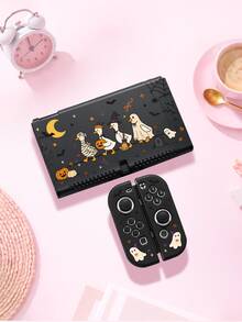 Xingji, 1pc Halloween Cartoon Animal Pattern Game Console Protective Case, Suitable For Switch2 (2025)/Switch OLED/Switch Console, Made Of Soft TPU Material Soft Shell/Hard Shell, Universal Storage Bag, No Need To Disassemble, Anti-Drop Anti-Dust, Ideal Gift Compatible With Switch Gamers - View 3