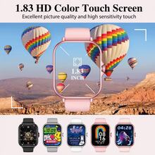 Unisex Outdoor Sports Fashion Smart Watch, 1.83 Inch Full Touch Screen, Zinc Alloy Body, Wireless Calling, Messaging, Music Playback. Compatible With Android And IOS Systems, Suitable For Birthday/Holiday/Lover/Gift - View 4