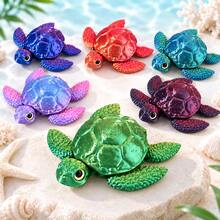 3D Printed Movable Joint Turtle, Smooth Joint Movement, Perfect Home Desktop Decoration, Car Interior Dashboard Decoration, Desk, Office Table Decoration, Prank Toy, Halloween, Christmas, Children's Day (Random Color) (Random Eye Color) - Multicolor - View 1
