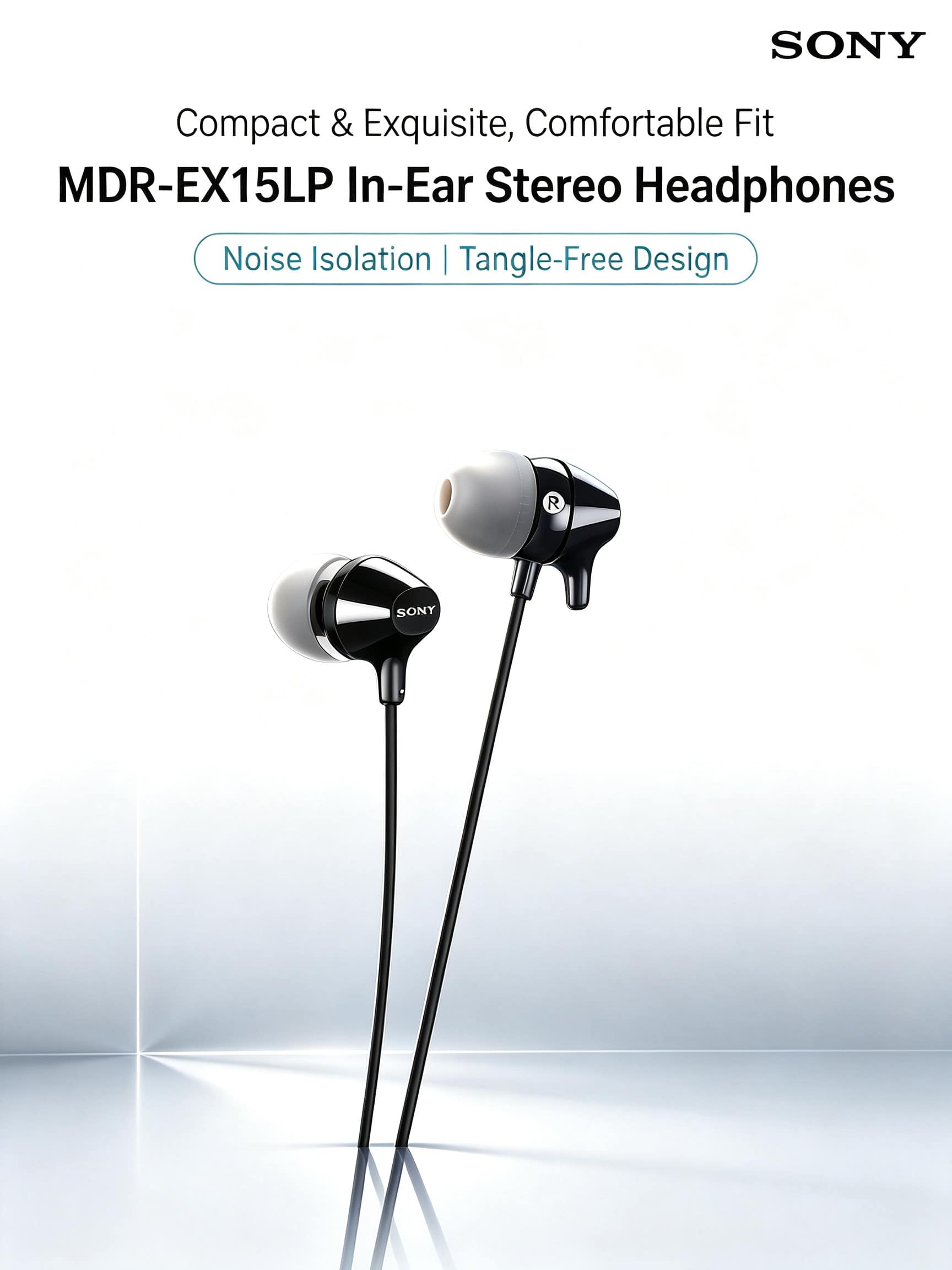 Sony In-Ear Wired Headphones, Translucent Jelly Gradient Color, Tangle-Free Design, Music Headphones, Compact And Comfortable Fit, Good Sound Insulation, High Quality, Compatible With Mobile Phones And Computers - View 1