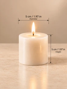Set Lilin Pilar Putih Gading, Berbagai Ukuran, Set Kombinasi, Lilin Silinder Diameter 5cm, Lilin Tanpa Aroma, Tanpa Asap Hitam, Dekorasi Pernikahan, Dekorasi Meja Rumah - Lilin dekoratif kolom - View 12