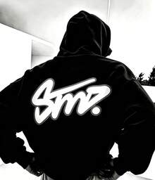Men Sweatshirts - Black and White - View 1