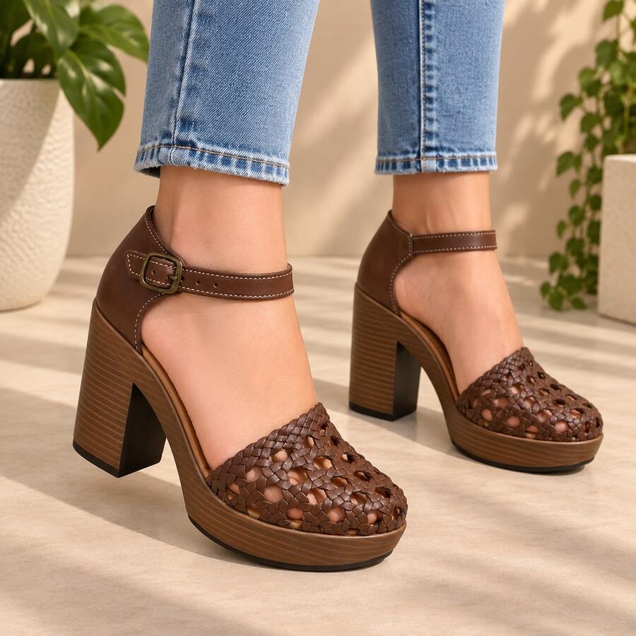 Women Pumps - Coffee Brown - View 1