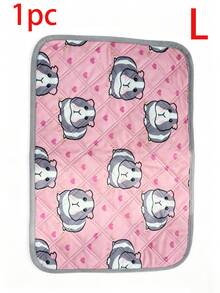 1/3pcs Guinea Pig Cage Mat, Cute Guinea Pig Print Reusable Washable Pet Pee Pad, Super Absorbent Waterproof Non-Slip Small Animal Cage Liner, Suitable For Guinea Pigs, Hamsters, Rabbits, Rabbit Cage Accessories - Pink - View 8