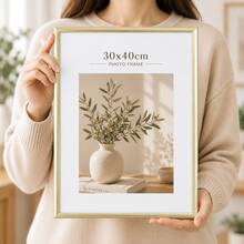 1/3件組 極簡鋁合金相框 黑金配色 30x40cm A4，優雅耐用金屬照片框，防鏽海報畫布證書框，婚禮照片展示，工作室牆面藝術、辦公室藝廊、客廳臥室裝飾 - 彩色 - 查看 2