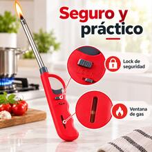 Encendedor Largo Recargable de Butano para Cocina, Llama Ajustable con Bloqueo, para Estufa, Velas, Parrilla y BBQ Entrega aleatoria - Ver 2