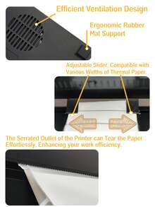 Marklife D100 Thermal Shipping Label Printer - High-Speed Multi-Size Printing For 4X6 And 10X15Cm Labels - Compatible With Phones, Pcs And Laptops (Windows) - Ideal For E-Commerce, Small Business And Shipping - US A Type Plug(110-127V) - View 11
