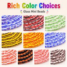 Approx. 96-100pcs 3-5mm 1 Strand Nepal Seed Beads, Colorful Glass Spacer Beads, Suitable For Bracelet, Necklace, Keychain, Jewelry Making Accessories - Nepal Rudraksha Bead - View 3