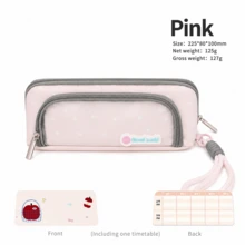 Yescholar 1pc Large Capacity Multi-Compartment Pencil Case, Double Zipper Pen Bag With Transparent Front Pocket, Mesh Pocket, Pen Holder & Wrist Strap, Portable Stationery Organizer For Girls, Teens & Students - Large Capacity Pencil Pouch - View 14