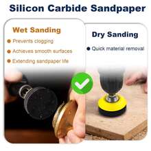 102pcs 2-Inch Rotary Tool Polishing & Grinding Set, Hook & Loop Wet/Dry Sanding Discs With Foam Backing Pad, Backing Plate & Multi-Grit Silicon Carbide Sandpaper, Suitable For Electric Drill, Grinder, Metal, Wood, Glass & Car Detailing - Black - View 3