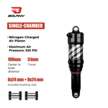 BOALNY BOLANY Full Suspension Mountain Bike Rear Shock, Lightweight Aluminum Alloy Shock Absorber (Suitable For Mountain Bike/Trail Riding) - Multicolor - View 14