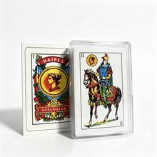 50 Lembar Kartu Remi Plastik Berkualitas Tinggi Finishing Halus Dek Poker Spanyol Tahan Lama Ukuran Standar untuk Permainan Kartu Malam Board Game Camping Perjalanan/Pesta Liburan Hiburan Keluarga - MultiWarna - View 8